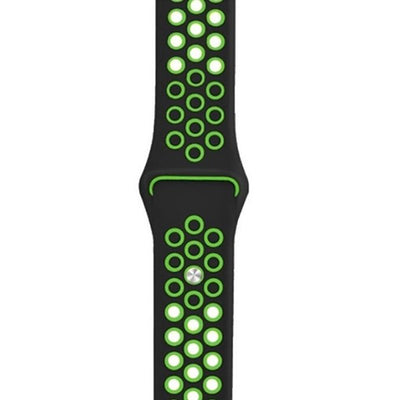 ALK Sport Silicone Band for Apple Watch in Black Green