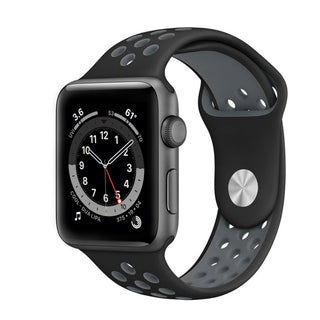 ALK Sport Silicone Band for Apple Watch in Black Grey