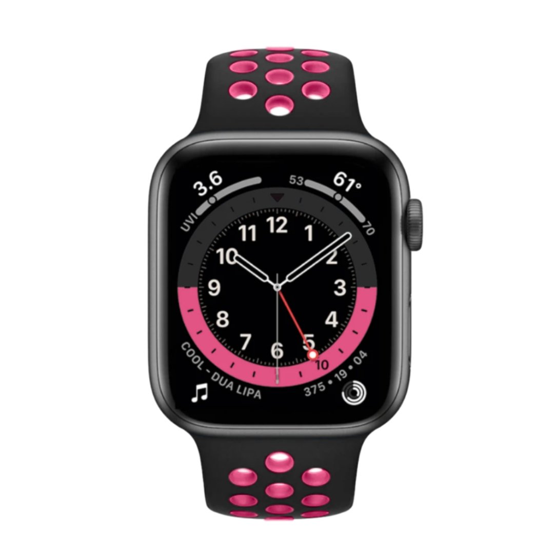 ALK Sport Silicone Band for Apple Watch in Black Pink
