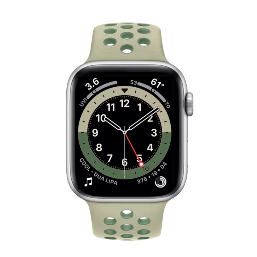 ALK Sport Silicone Band for Apple Watch in Moss Green