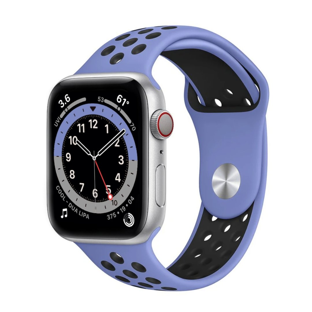 ALK Sport Silicone Band for Apple Watch in Royal Pulse Black
