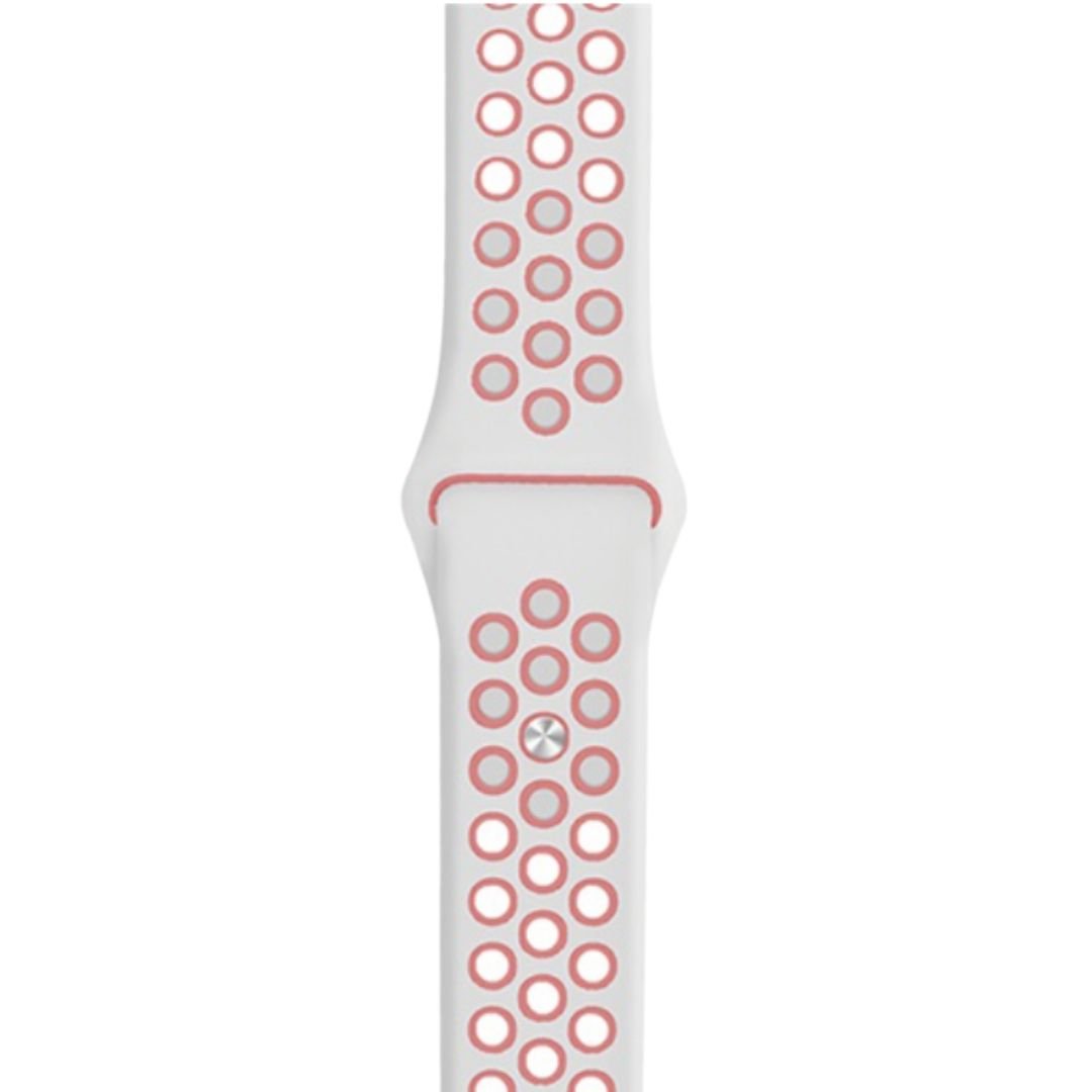 ALK Sport Silicone Band for Apple Watch in White Pink