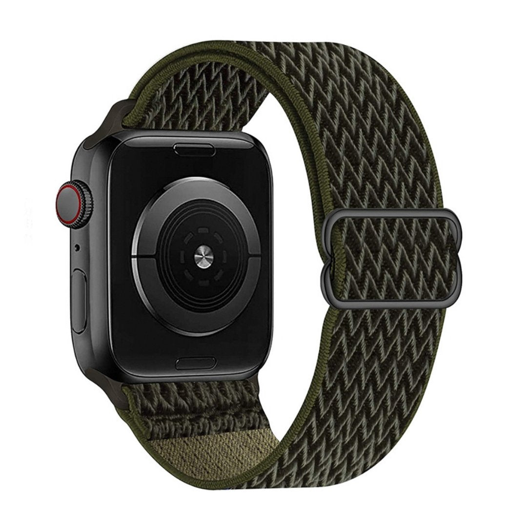 ALK Stretch Nylon Band for Apple Watch in Hunter Green