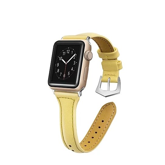 ALK Timeless Leather Band for Apple Watch in Yellow