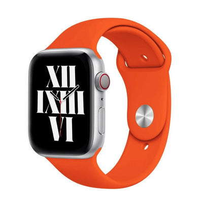 CLEARANCE ALK Classic Silicone Band for Apple Watch in Dark Orange - SINGLE STAP - ALK DESIGNS