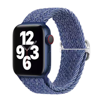 Elastic Braided Apple Watch Band in Blue Mist - ALK DESIGNS