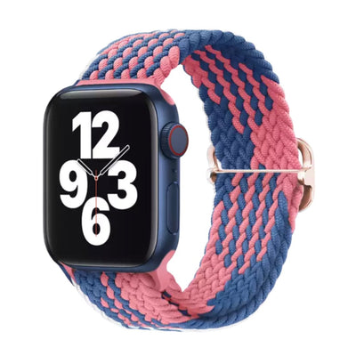 Elastic Braided Apple Watch Band in Blue Pink - ALK DESIGNS