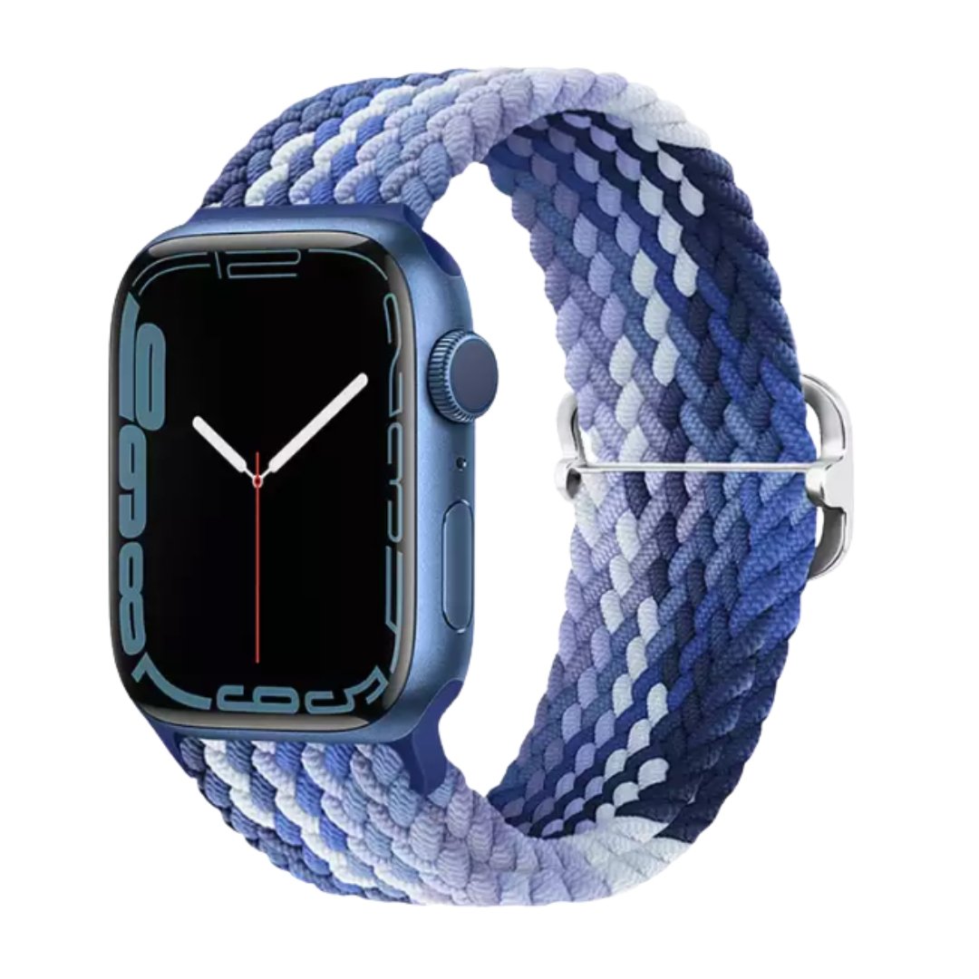 Elastic Braided Apple Watch Band in Blueberry - ALK DESIGNS