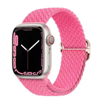 Elastic Braided Apple Watch Band in Bright Pink - ALK DESIGNS