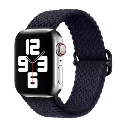 Elastic Braided Apple Watch Band in Charcoal - ALK DESIGNS