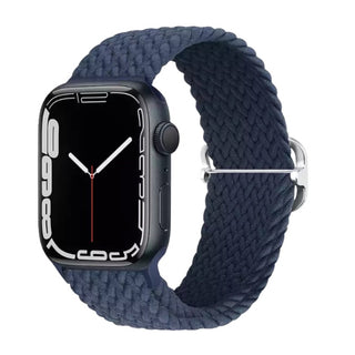 Elastic Braided Apple Watch Band in Deep Blue - ALK DESIGNS