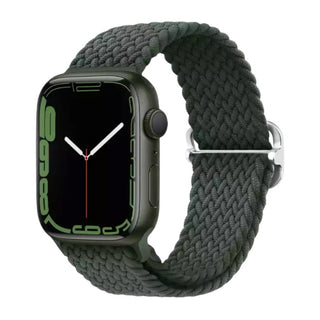 Elastic Braided Apple Watch Band in Fir Green - ALK DESIGNS