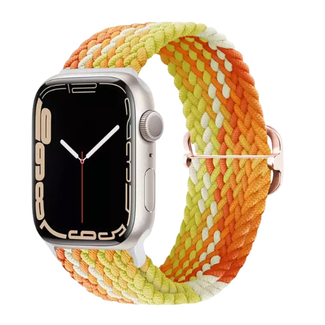 Elastic Braided Apple Watch Band in Fragrant Orange - ALK DESIGNS