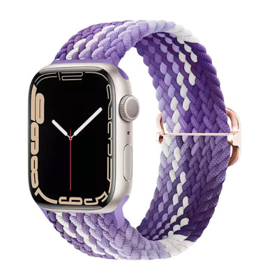 Elastic Braided Apple Watch Band in Grape - ALK DESIGNS