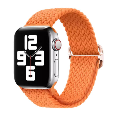Elastic Braided Apple Watch Band in Orange - ALK DESIGNS