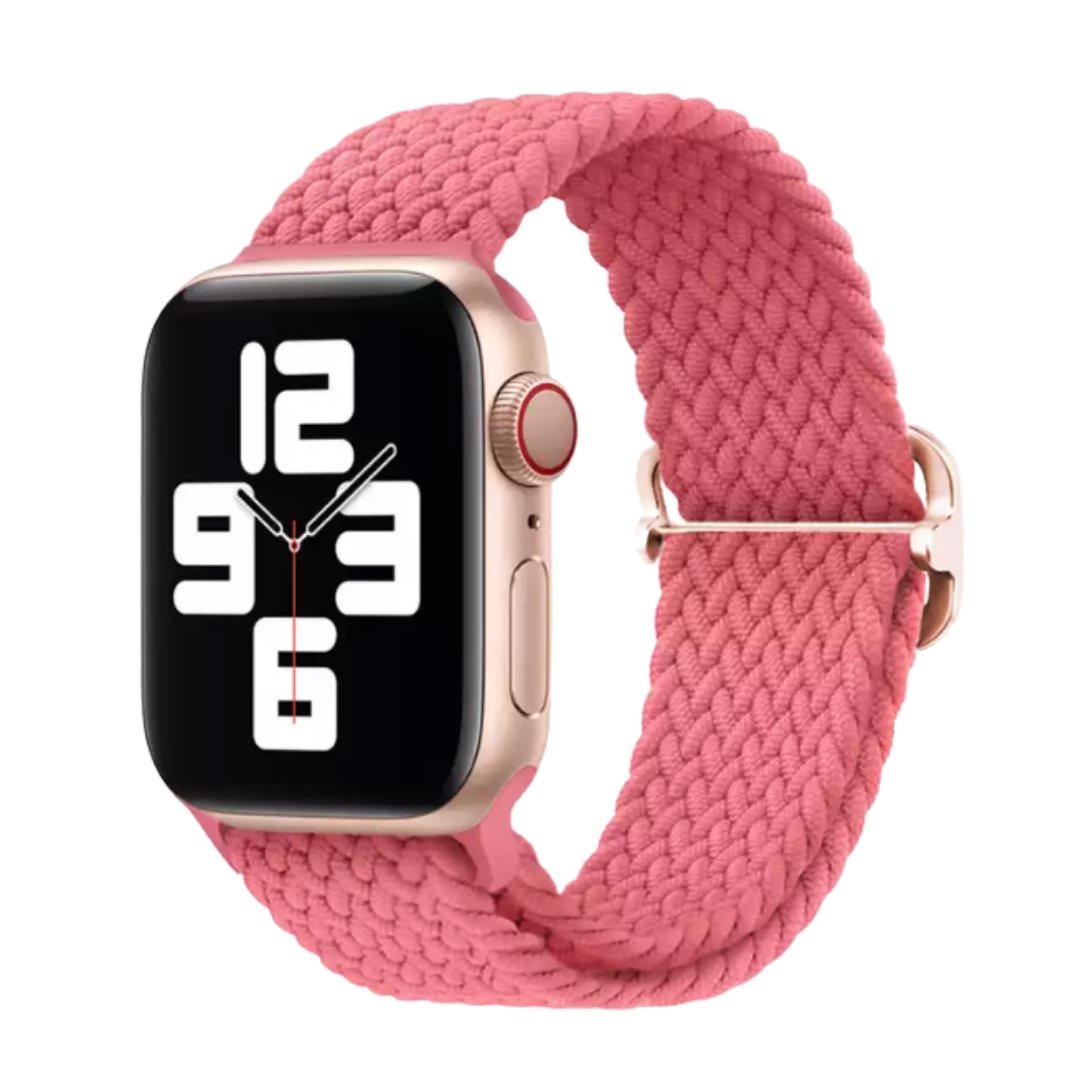 Elastic Braided Apple Watch Band in Pink - ALK DESIGNS