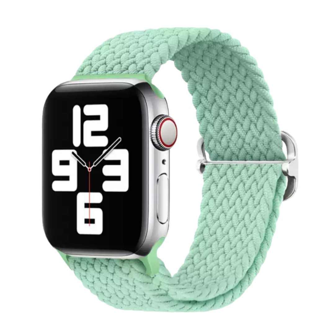 Elastic Braided Apple Watch Band in Pistachio - ALK DESIGNS