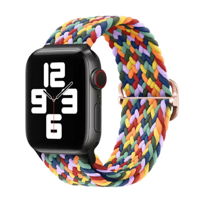 Elastic Braided Apple Watch Band in Rainbow Speckle - ALK DESIGNS