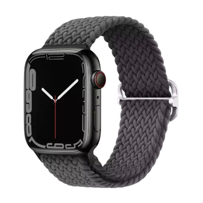 Elastic Braided Apple Watch Band in Space Grey - ALK DESIGNS