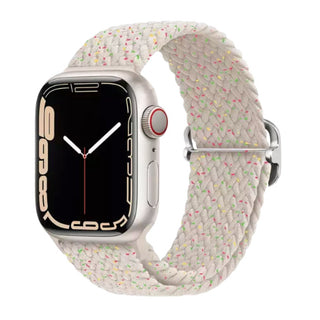 Elastic Braided Apple Watch Band in Starlight Cream - ALK DESIGNS