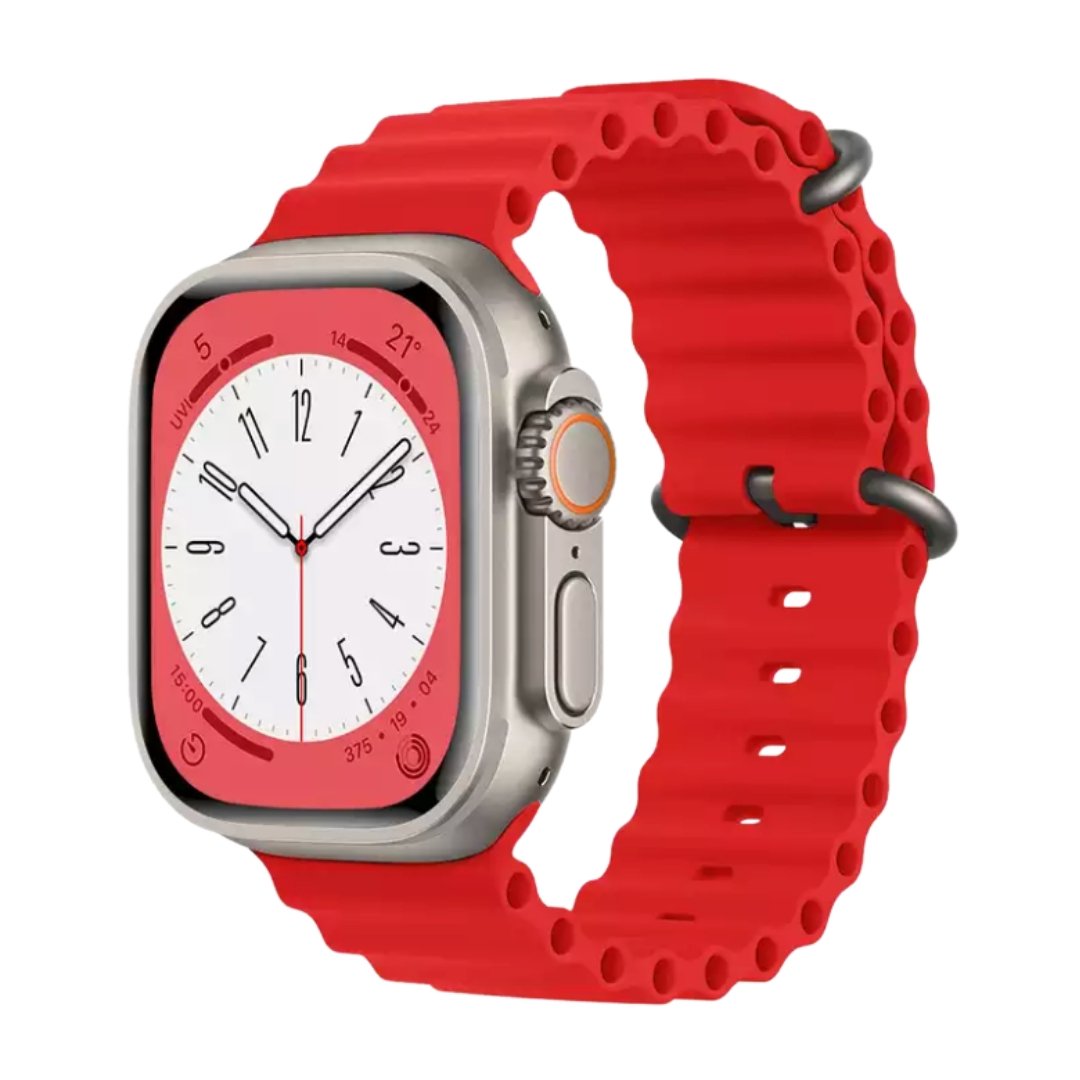 Ocean Apple Watch Band in Red – ALK DESIGNS - Main Image